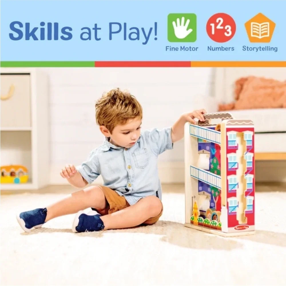 Melissa & Doug Go‎ Tots Town House Tumble 12M+ Wooden Montessori Toy